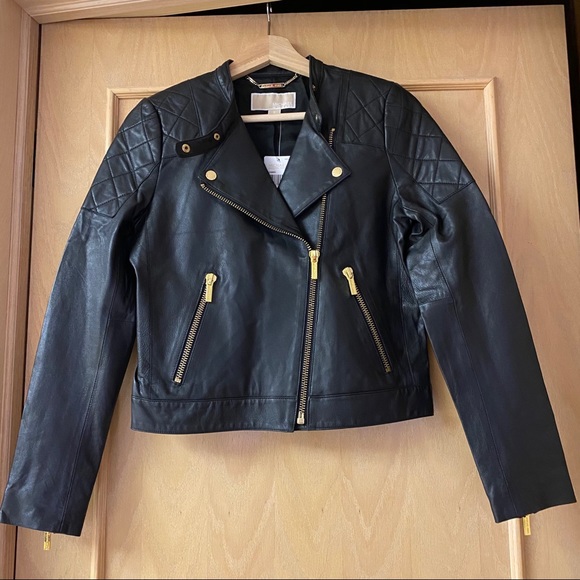 Brand New MICHAEL KORS Leather Jacket - Picture 2 of 10